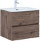 AQUANET Тумба с раковиной Алвита new 60 2 ящ. цв.дуб веллингтон табак AQUANET-335685