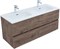 AQUANET Тумба с раковиной Алвита new 60 2 ящ. цв.дуб веллингтон табак AQUANET-335685