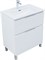 AQUANET Тумба с раковиной Алвита new 70 (Flash) напольная 2 ящ. цв. белый матовый AQUANET-345687