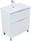 AQUANET Тумба с раковиной Алвита new 70 (Flat) напольная 2 ящ. цв. белый матовый AQUANET-345677