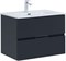 AQUANET Тумба с раковиной Алвита new 70 2 ящ. цв.антрацит AQUANET-306153