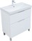 AQUANET Тумба с раковиной Алвита new 80 (Flash) напольная 2 ящ. цв. белый матовый AQUANET-345689