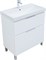 AQUANET Тумба с раковиной Алвита new 80 (Flash) напольная 2 ящ. цв. белый матовый AQUANET-345689