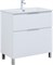 AQUANET Тумба с раковиной Алвита new 80 (Flat) напольная 2 ящ. цв. белый матовый AQUANET-345679