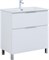 AQUANET Тумба с раковиной Алвита new 80 (Flat) напольная 2 ящ. цв. белый матовый AQUANET-345679