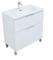 AQUANET Тумба с раковиной Алвита new 80 (Flat) напольная 2 ящ. цв. белый матовый AQUANET-345679