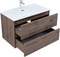 AQUANET Тумба с раковиной Алвита new 80 2 ящ. цв.дуб веллингтон табак AQUANET-335687