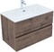AQUANET Тумба с раковиной Алвита new 80 2 ящ. цв.дуб веллингтон табак AQUANET-335687