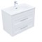 AQUANET Тумба с раковиной Бостон new 80 (Flat) цв.белый сатин AQUANET-345366