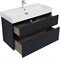 AQUANET Тумба с раковиной Бруклин 100 цв. антрацит матовый AQUANET-312874