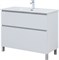 AQUANET Тумба с раковиной Вега 100 (Flat) напольная 2 ящ. цв. белый глянец AQUANET-345379