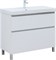 AQUANET Тумба с раковиной Вега 100 (Ирис) напольная 2 ящ. цв. белый глянец AQUANET-345373