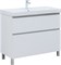 AQUANET Тумба с раковиной Вега 100 (Ирис) напольная 2 ящ. цв. белый глянец AQUANET-345373