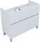 AQUANET Тумба с раковиной Вега 100 (Ирис) напольная 2 ящ. цв. белый глянец AQUANET-345373