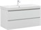 AQUANET Тумба с раковиной Вега 100 2 ящ. цв.белый глянец AQUANET-328002