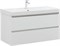 AQUANET Тумба с раковиной Вега 100 2 ящ. цв.белый глянец AQUANET-328002