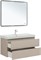 AQUANET Тумба с раковиной Вега 2.0 100 2 ящ. цв.бежевый (раковина Ирис) AQUANET-344756
