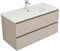 AQUANET Тумба с раковиной Вега 2.0 100 2 ящ. цв.бежевый (раковина Ирис) AQUANET-344756