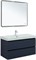 AQUANET Тумба с раковиной Вега 2.0 100 2 ящ. цв.маренго (раковина Ирис) AQUANET-344739