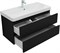 AQUANET Тумба с раковиной Вега 2.0 100 2 ящ. цв.черный (раковина Ирис) AQUANET-344745