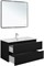 AQUANET Тумба с раковиной Вега 2.0 100 2 ящ. цв.черный (раковина Ирис) AQUANET-344745