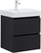 AQUANET Тумба с раковиной Вега 2.0 50 черный AQUANET-367324