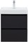 AQUANET Тумба с раковиной Вега 2.0 50 черный AQUANET-367324