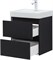 AQUANET Тумба с раковиной Вега 2.0 50 черный AQUANET-367324