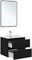 AQUANET Тумба с раковиной Вега 2.0 60 2 ящ. цв.черный (раковина Flat) AQUANET-344764
