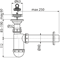 ALCA PLAST Сифон для раковины, d 40 мм, с подводкой, с выпуском с нержавеющей решеткой d 63 мм и пробкой A41