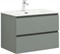 AQUANET Тумба с раковиной Вега 2.0 70 2 ящ. цв.мисти грин (раковина Flat) AQUANET-344770