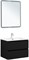 AQUANET Тумба с раковиной Вега 2.0 70 2 ящ. цв.черный (раковина Flat) AQUANET-344766