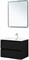 AQUANET Тумба с раковиной Вега 2.0 70 2 ящ. цв.черный (раковина Flat) AQUANET-344766