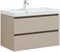 AQUANET Тумба с раковиной Вега 2.0 80 2 ящ. цв.бежевый (раковина Ирис) AQUANET-344754