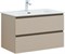 AQUANET Тумба с раковиной Вега 2.0 80 2 ящ. цв.бежевый (раковина Ирис) AQUANET-344754