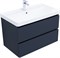 AQUANET Тумба с раковиной Вега 2.0 80 2 ящ. цв.маренго (раковина Ирис) AQUANET-344742