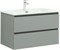 AQUANET Тумба с раковиной Вега 2.0 80 2 ящ. цв.мисти грин (раковина Flat) AQUANET-344769