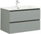 AQUANET Тумба с раковиной Вега 2.0 80 2 ящ. цв.мисти грин (раковина Flat) AQUANET-344769