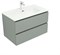 AQUANET Тумба с раковиной Вега 2.0 80 2 ящ. цв.мисти грин (раковина Flat) AQUANET-344769