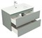 AQUANET Тумба с раковиной Вега 2.0 80 2 ящ. цв.мисти грин (раковина Flat) AQUANET-344769