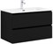 AQUANET Тумба с раковиной Вега 2.0 80 2 ящ. цв.черный (раковина Flat) AQUANET-344767