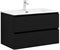 AQUANET Тумба с раковиной Вега 2.0 80 2 ящ. цв.черный (раковина Ирис) AQUANET-344747