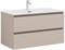 AQUANET Тумба с раковиной Вега 2.0 90 2 ящ. цв.бежевый (раковина Ирис) AQUANET-344753