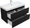 AQUANET Тумба с раковиной Вега 2.0 90 2 ящ. цв.черный (раковина Ирис) AQUANET-344743
