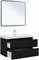 AQUANET Тумба с раковиной Вега 2.0 90 2 ящ. цв.черный (раковина Ирис) AQUANET-344743