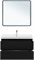 AQUANET Тумба с раковиной Вега 2.0 90 2 ящ. цв.черный (раковина Ирис) AQUANET-344743