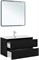 AQUANET Тумба с раковиной Вега 2.0 90 2 ящ. цв.черный (раковина Ирис) AQUANET-344743