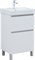 AQUANET Тумба с раковиной Вега 50 напольная белый глянец AQUANET-367327