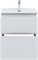 AQUANET Тумба с раковиной Вега 60 (Flat) напольная 2 ящ. цв. белый глянец AQUANET-345380