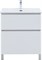 AQUANET Тумба с раковиной Вега 70 (Flat) напольная 2 ящ. цв. белый глянец AQUANET-345381